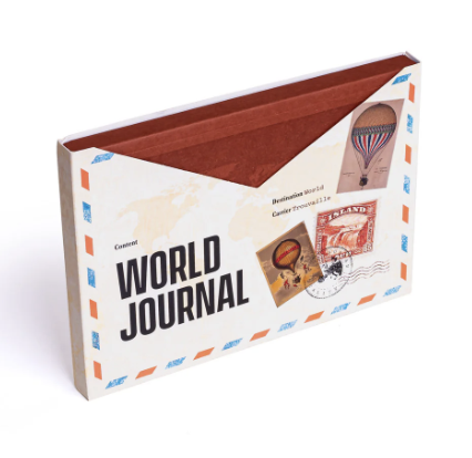World travel journal - 100% recycled gift