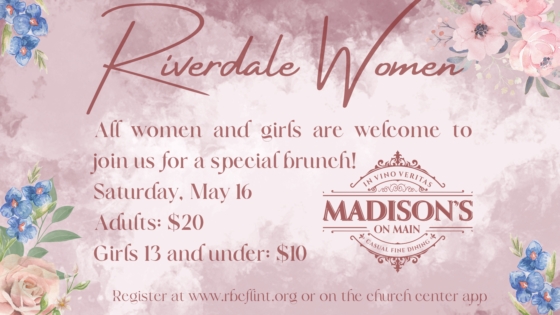 Riverdale Women - Brunch at Madison’s on Main