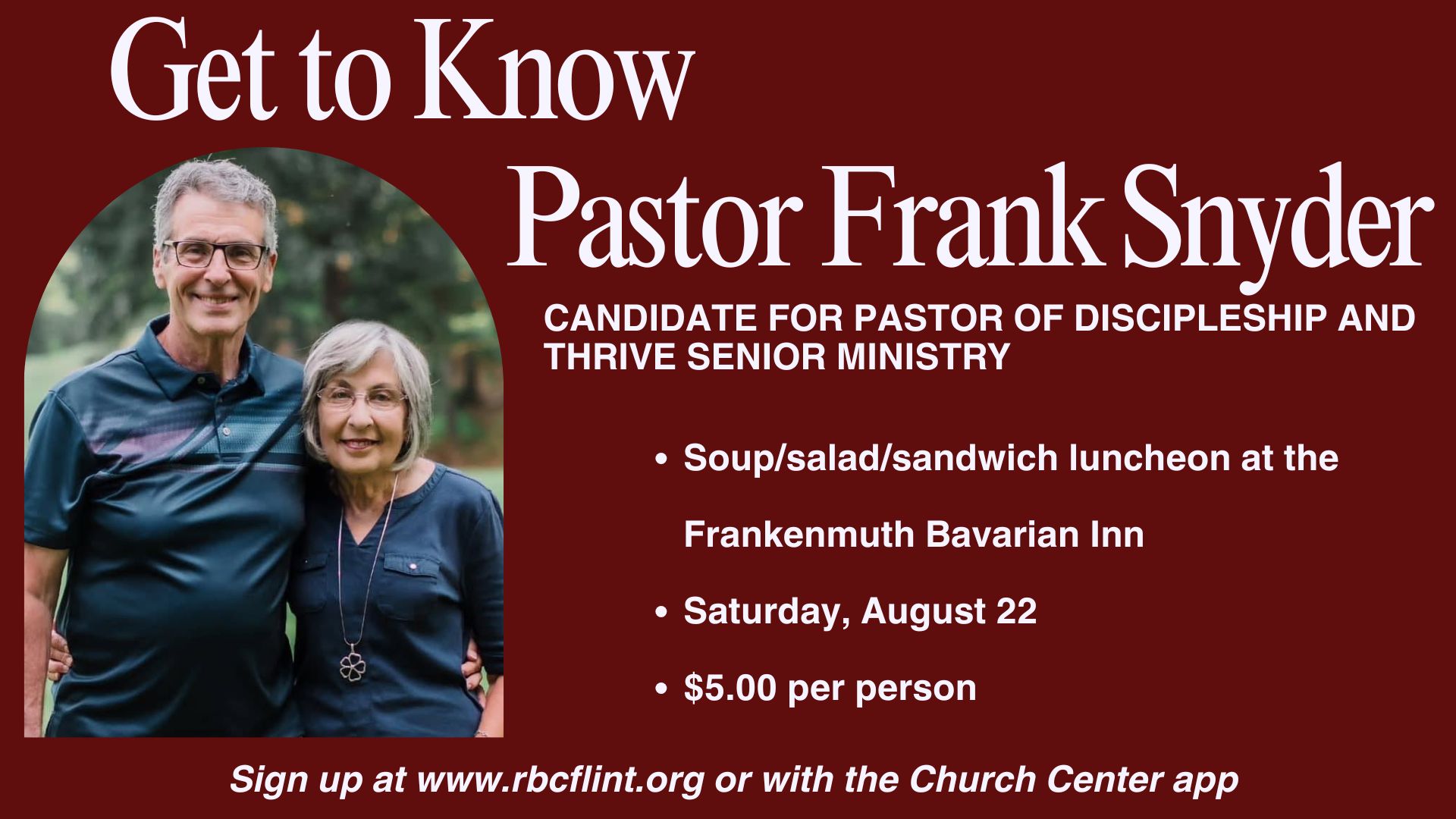 Get to Know Pastor Frank Snyder