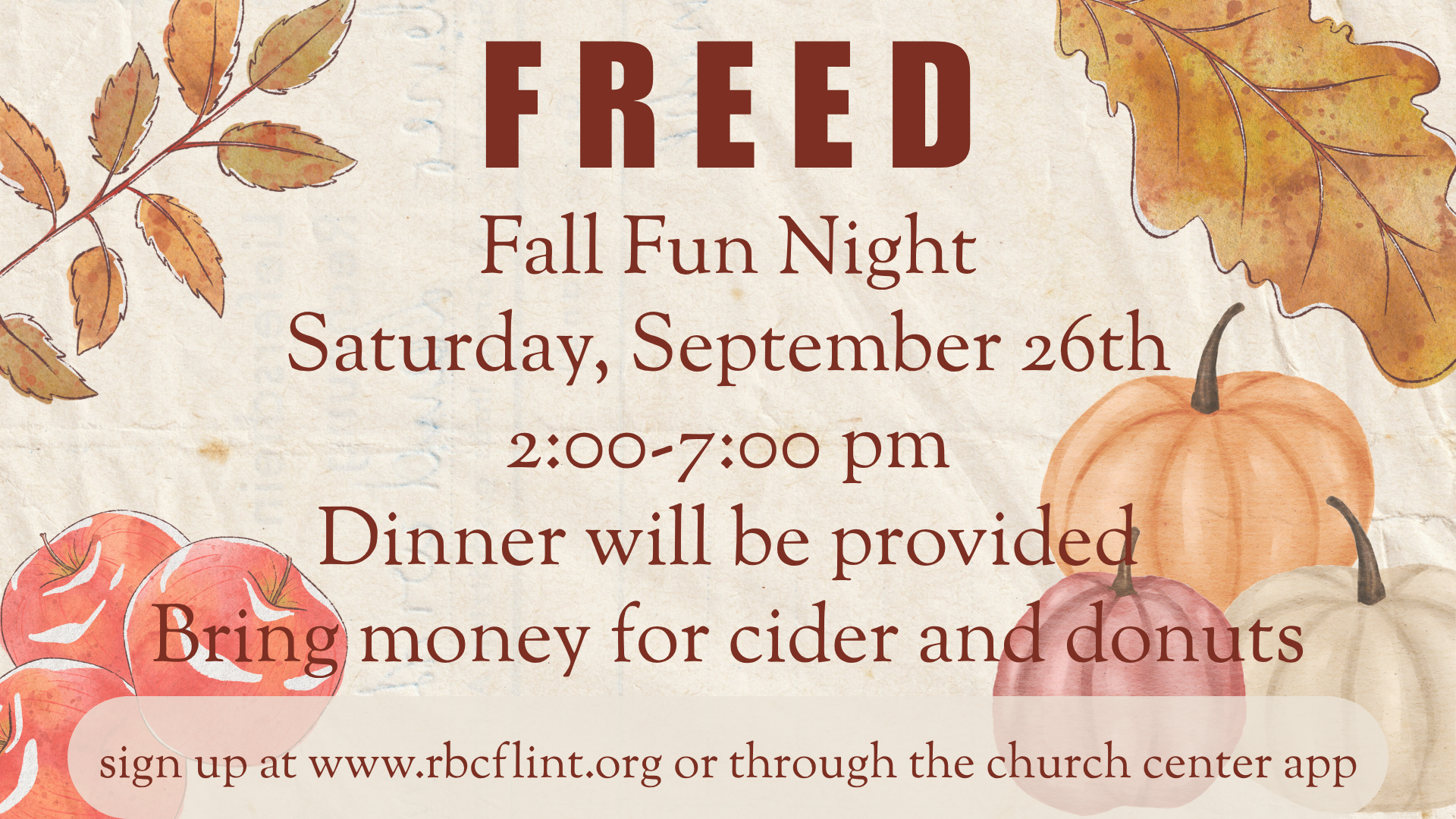 FREED Fall Fun Night