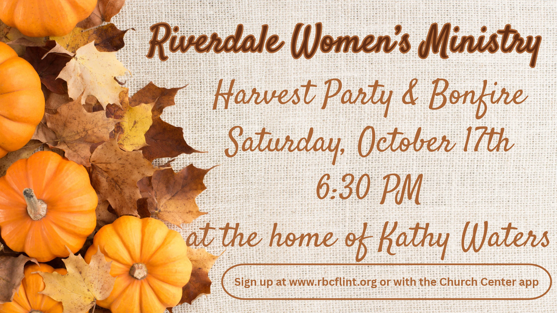 Women's Harvest Party &amp; Bonfire