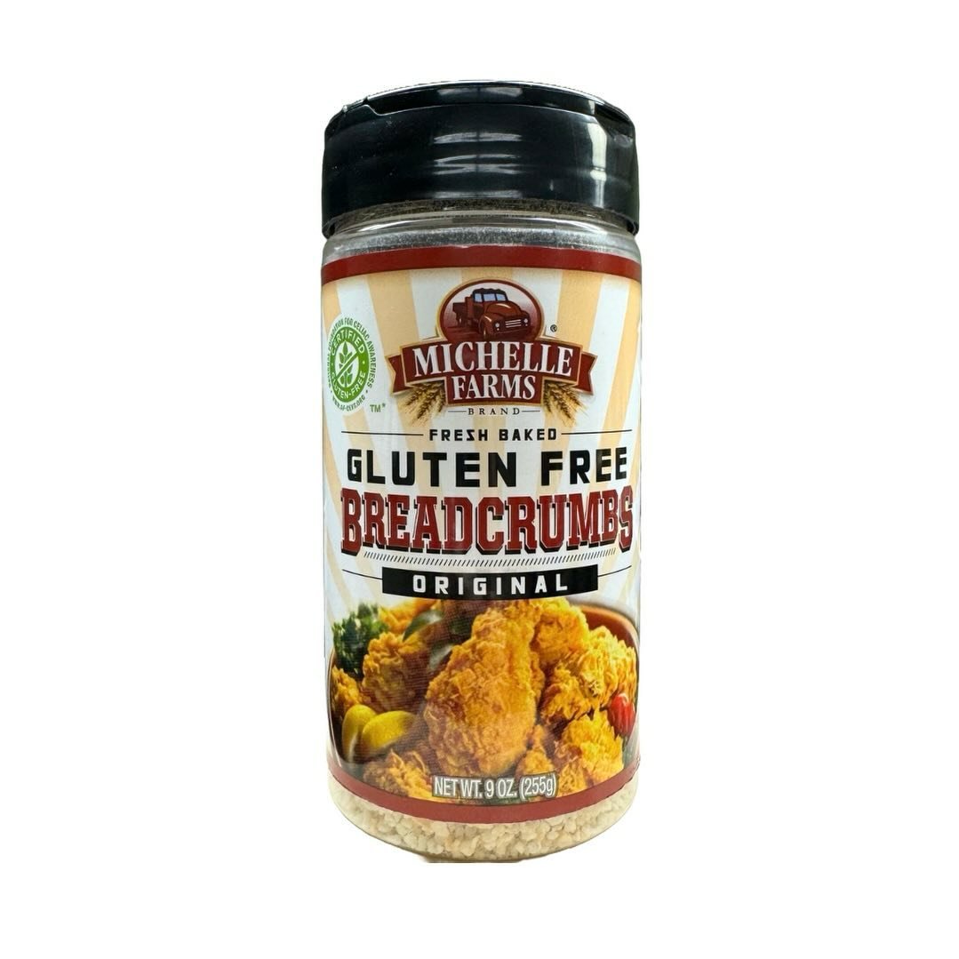 Gluten Free Bread Crumbs 🥰😍

Did you know we make Michelle Farms Gluten Free Bread Crumbs? We make both plain and Italian flavored and they are perfect to coat, crumble, crisp, and so much more! This product is not only certified gluten free but ha