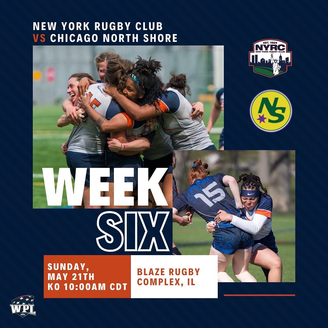 Sunday is also a rugby day! 

Both sides will be traveling this weekend. The WPL side will take on @chicagonorthshorerugby at 10:00AM ET for #weeksix, and the EGU side will play their last spring-friendly game against EPRU at 1:00PM ET.

📸: @seanhal