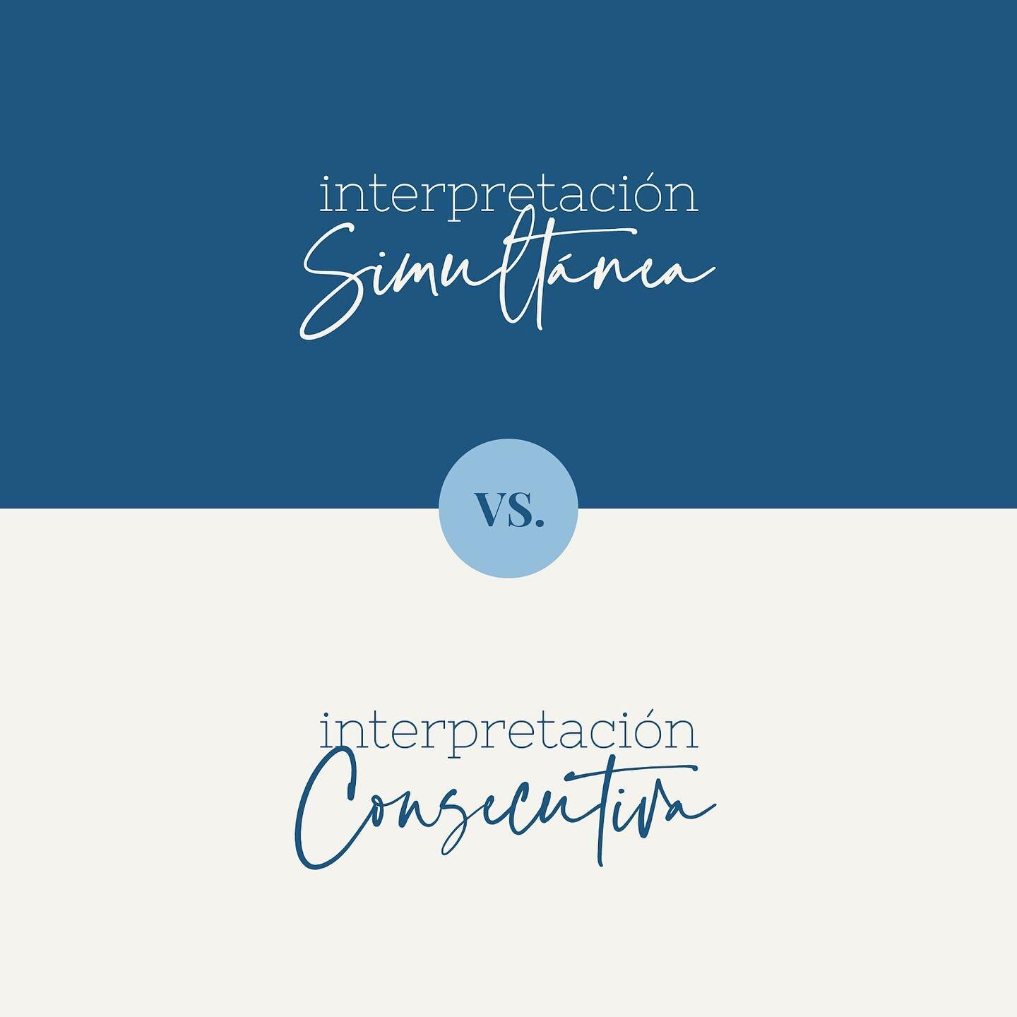 Te explicamos los dos tipos m&aacute;s conocidos de interpretaci&oacute;n, para que sepas elegir cu&aacute;l es el que necesitas para cada ocasi&oacute;n.

Desc&uacute;brelo haciendo swipe 👉

#AgenciaVerzo #TeamVerzo
#Interpretaci&oacute;n #IdiomasP