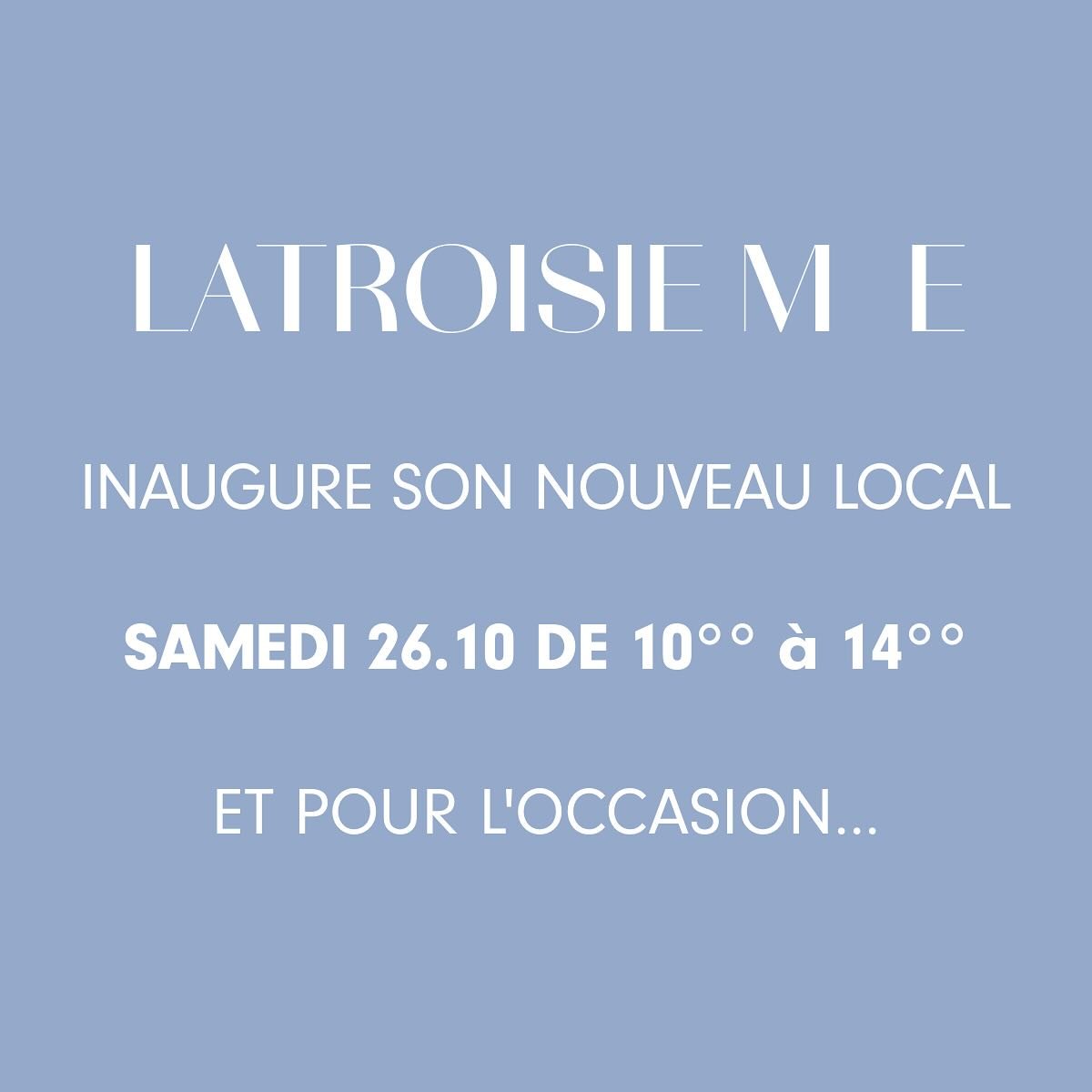 Une offre sp&eacute;ciale d&eacute;m&eacute;nagement du 20 au 26 octobre, pour vous remercier de votre soutien durant cette p&eacute;riode de changements 🫶🏻

#swissjewellerybrand #latroisieme #shopopening #swissjewelry