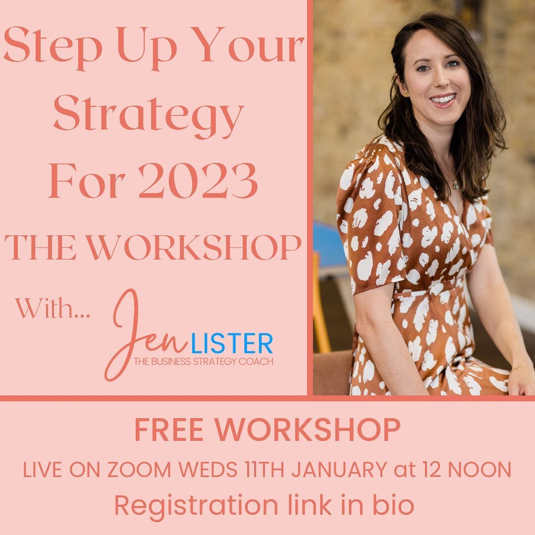 I&rsquo;m running my FREE Step Up Your Strategy For 2023 Workshop again next Wednesday.

I had so much fun and such great feedback from this workshop in November 2022 I can&rsquo;t wait to run it again!

This free Strategy workshop is for anyone who 