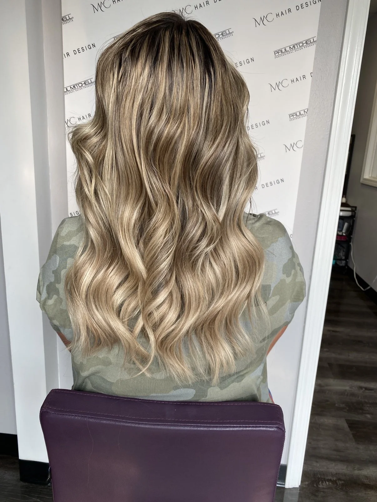 Blonde balayage extensions — Mac Hair Design