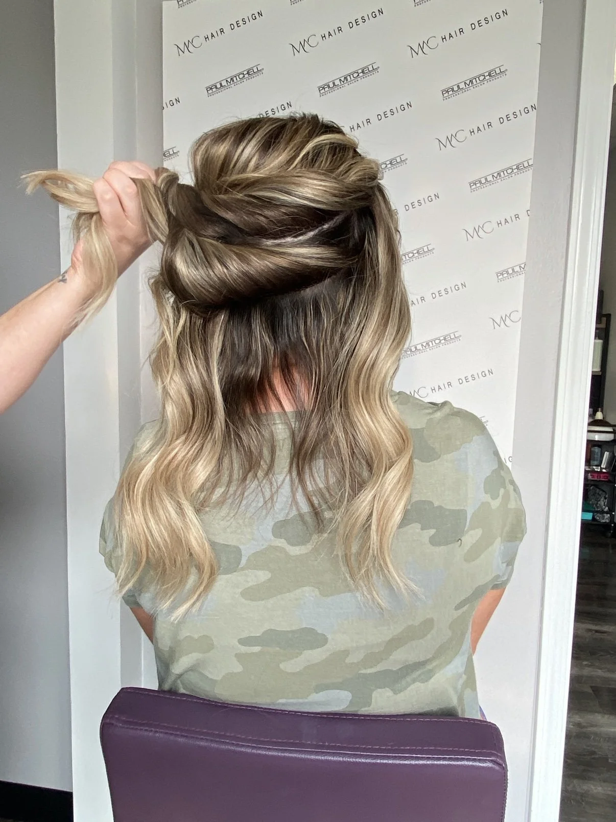 Blonde hair extensions reveal — Mac Hair Design