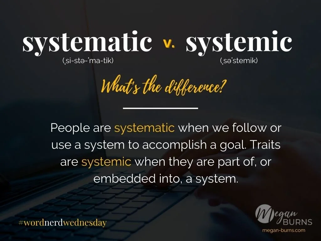 Systematic Word Systematic Vs. Systemic , Gross anatomy: systemic anatomy vs regional ...