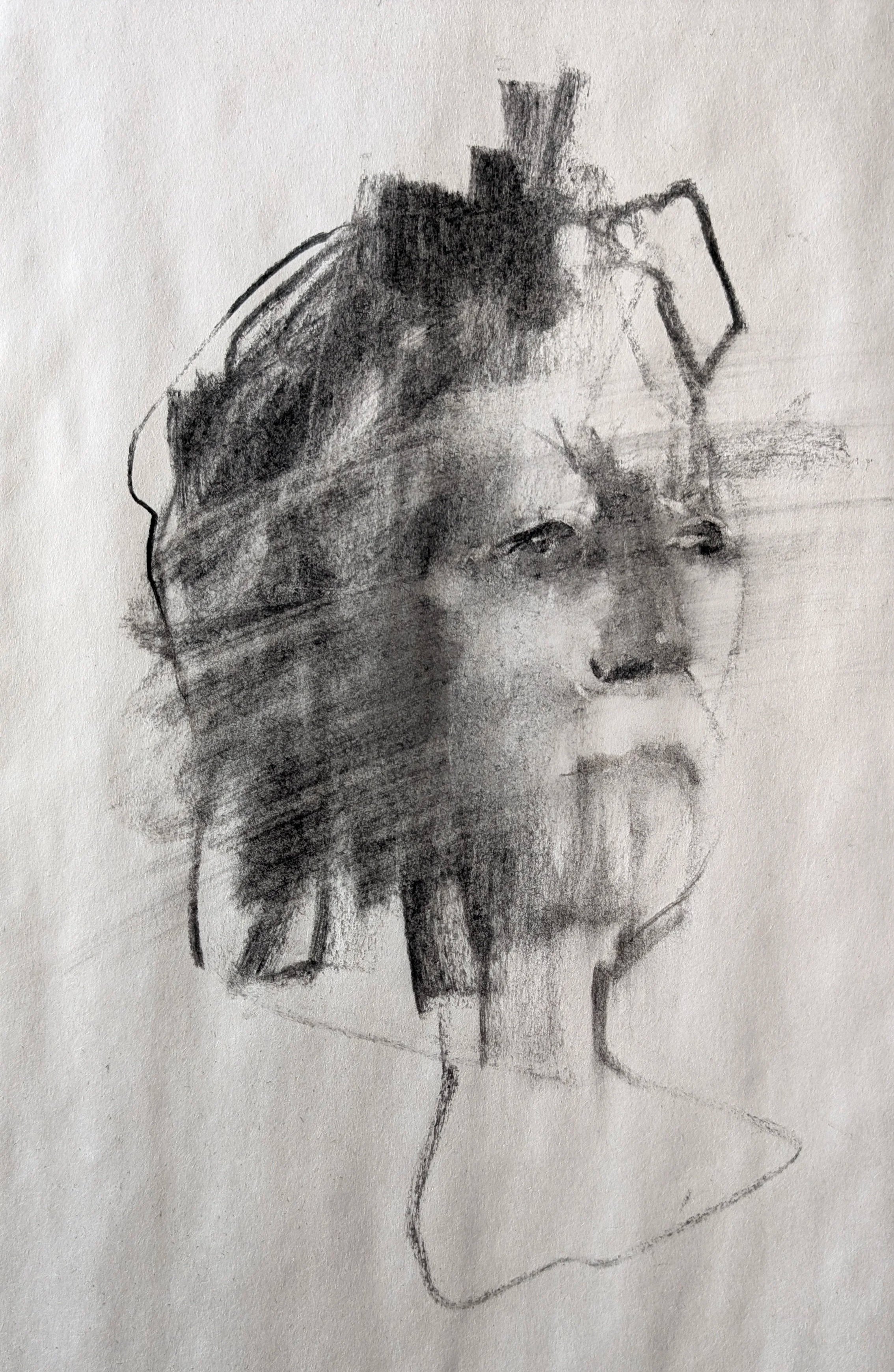 Female Headstudy, 2025
Charcoal on Newsprint