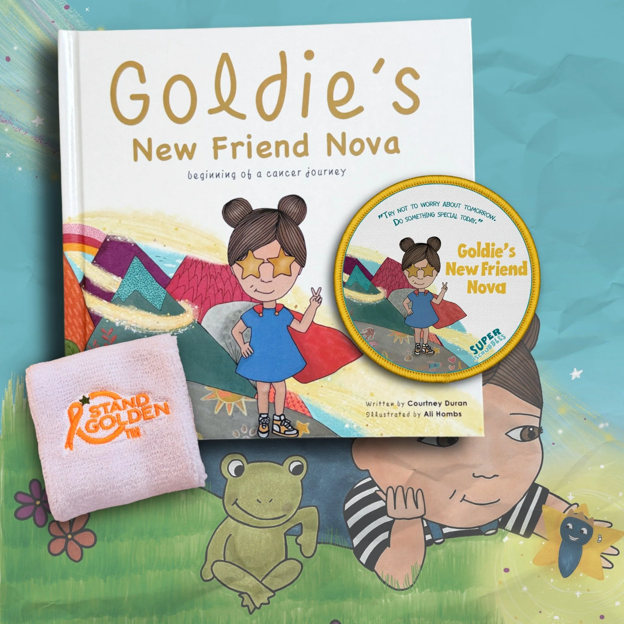 Ally Bundle: Goldie's New Friend Nova + Limited Edition First Book Patch + Goldie's Stand Golden Wristband