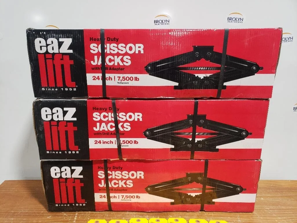 Qty 3 - Eaz Lift 24 Inch Scissor Jacks
