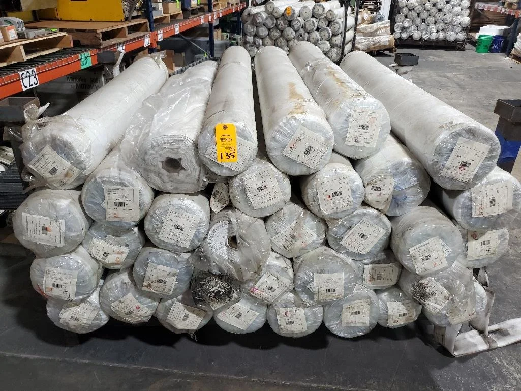 Qty 33 rolls - Richloom Patapon upholstery vinyl fabric, silver, 54 inch wide