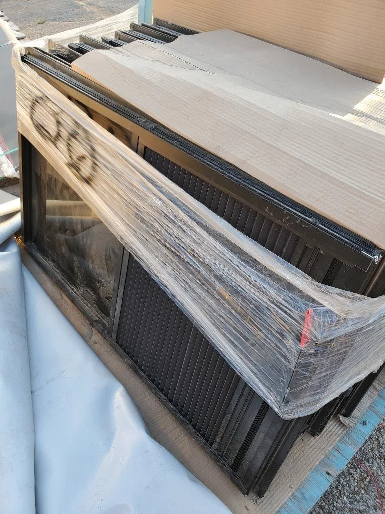 Crate of window shades
