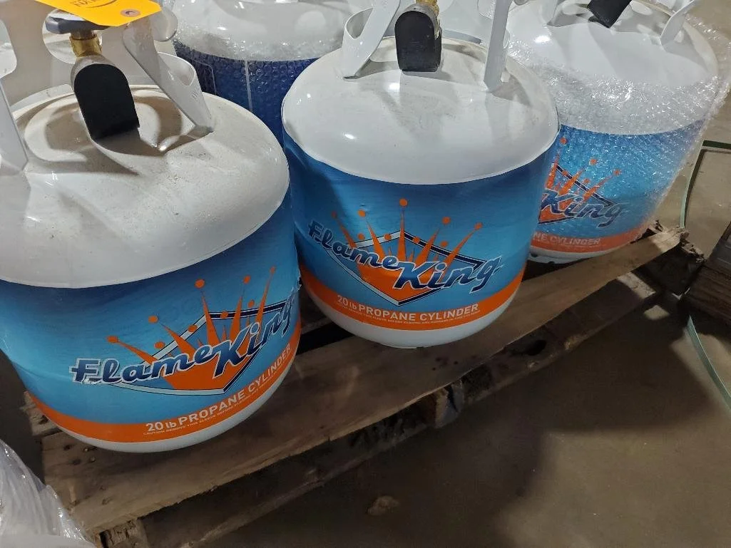 Qty 3 - Flame King 20 lb Propane Cylinders