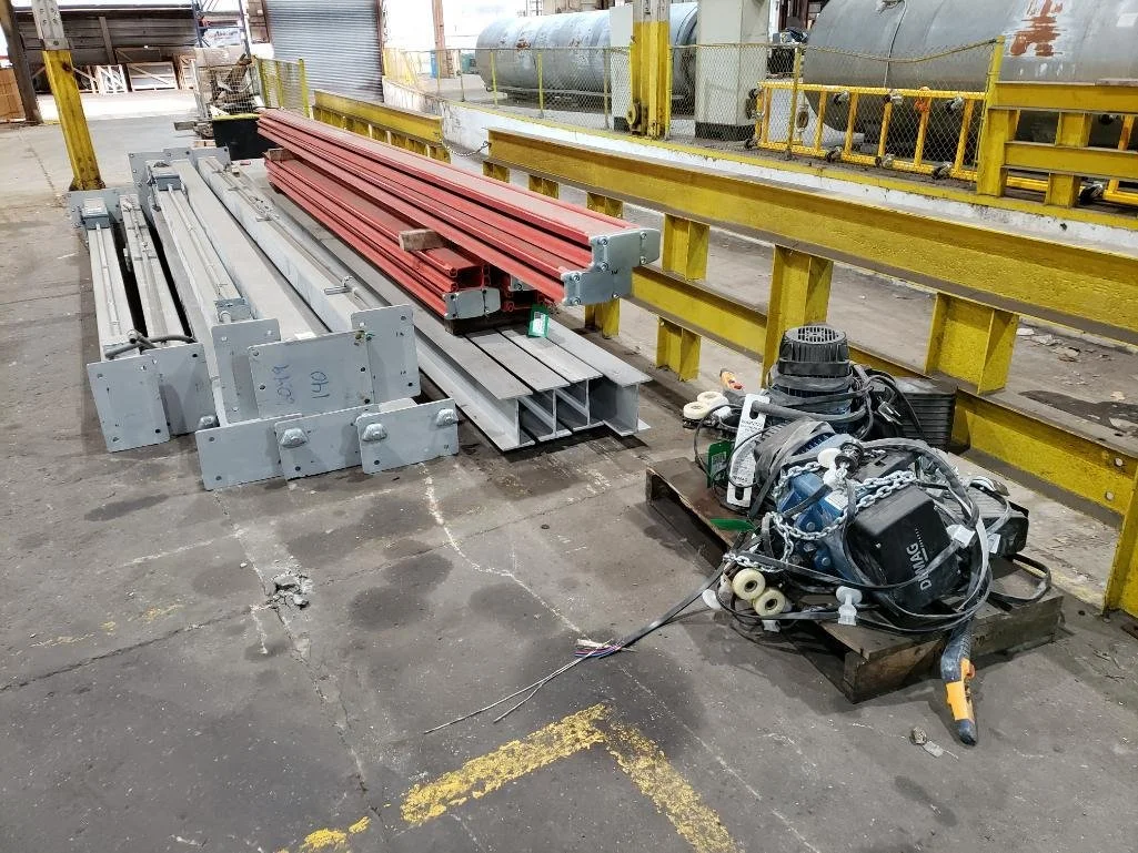 Qty 2 - Demag DC-Com Chain Hoist System with Crane Rail and Components
