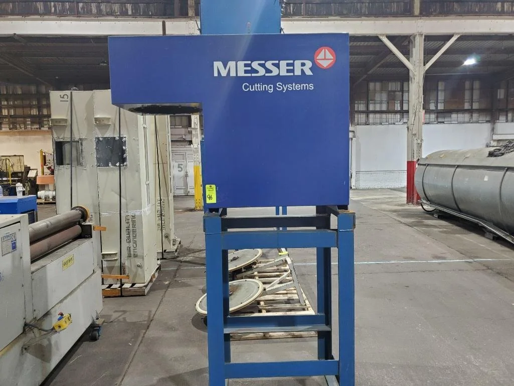 Messer Cutting Systems Fume Collection Hopper on Steel Stand