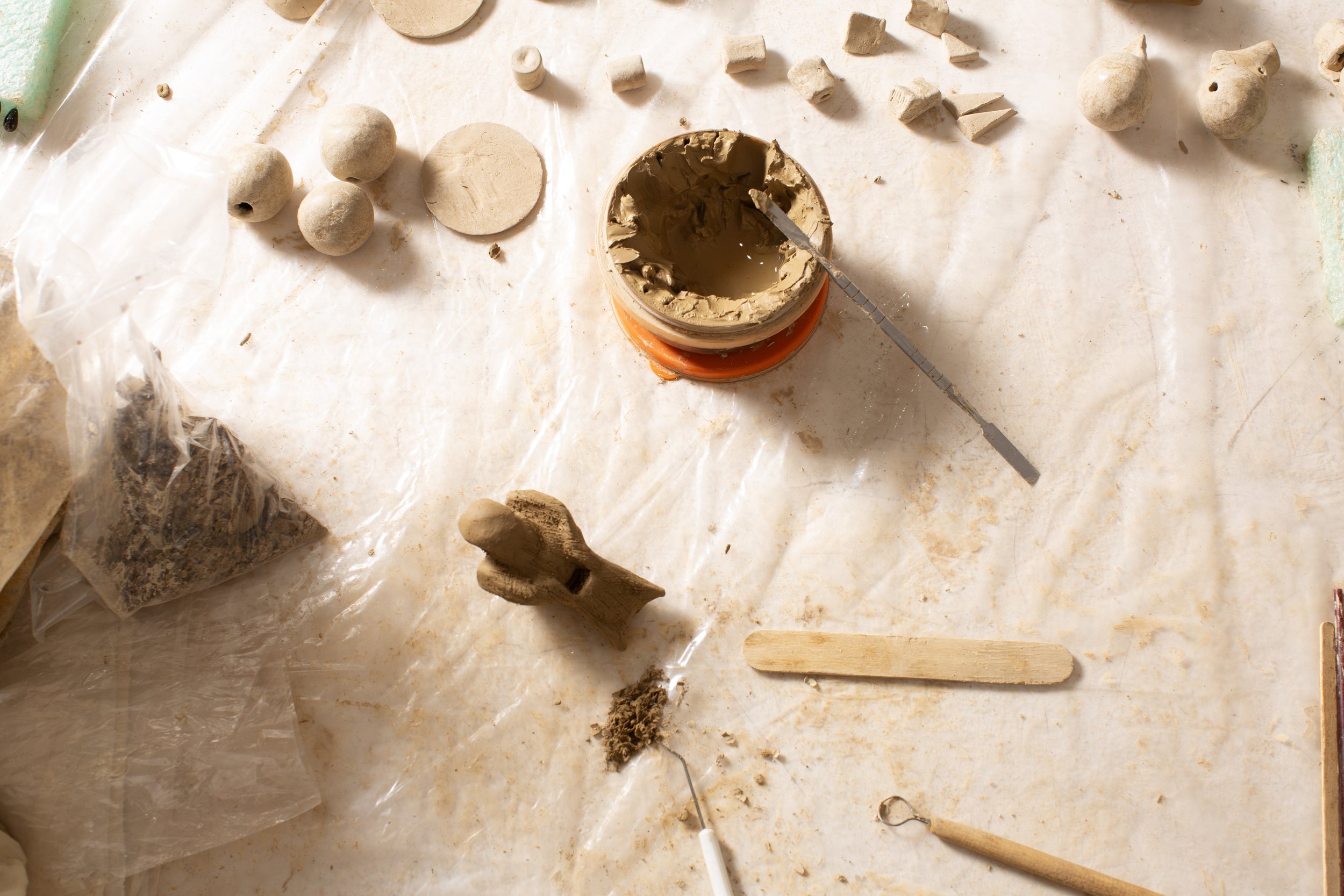 Image from the making process as part of the construction of ocarina (made to emulate the call and shape of a swallow).