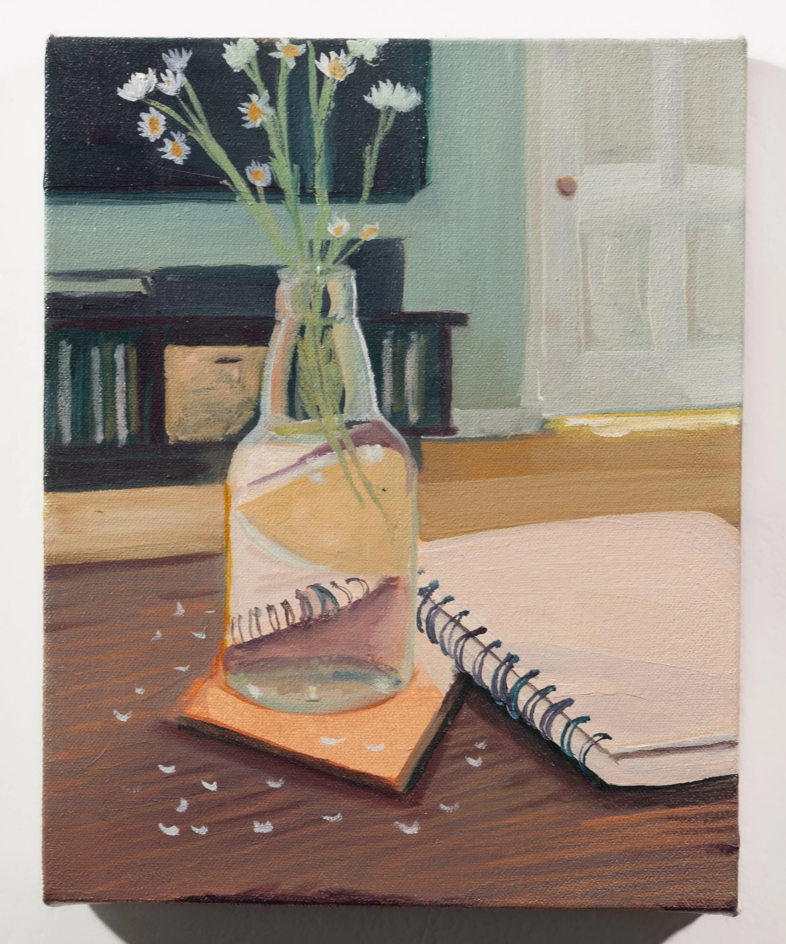 "Daisies." Oil on canvas. 8 x 10 inches. 2025. 