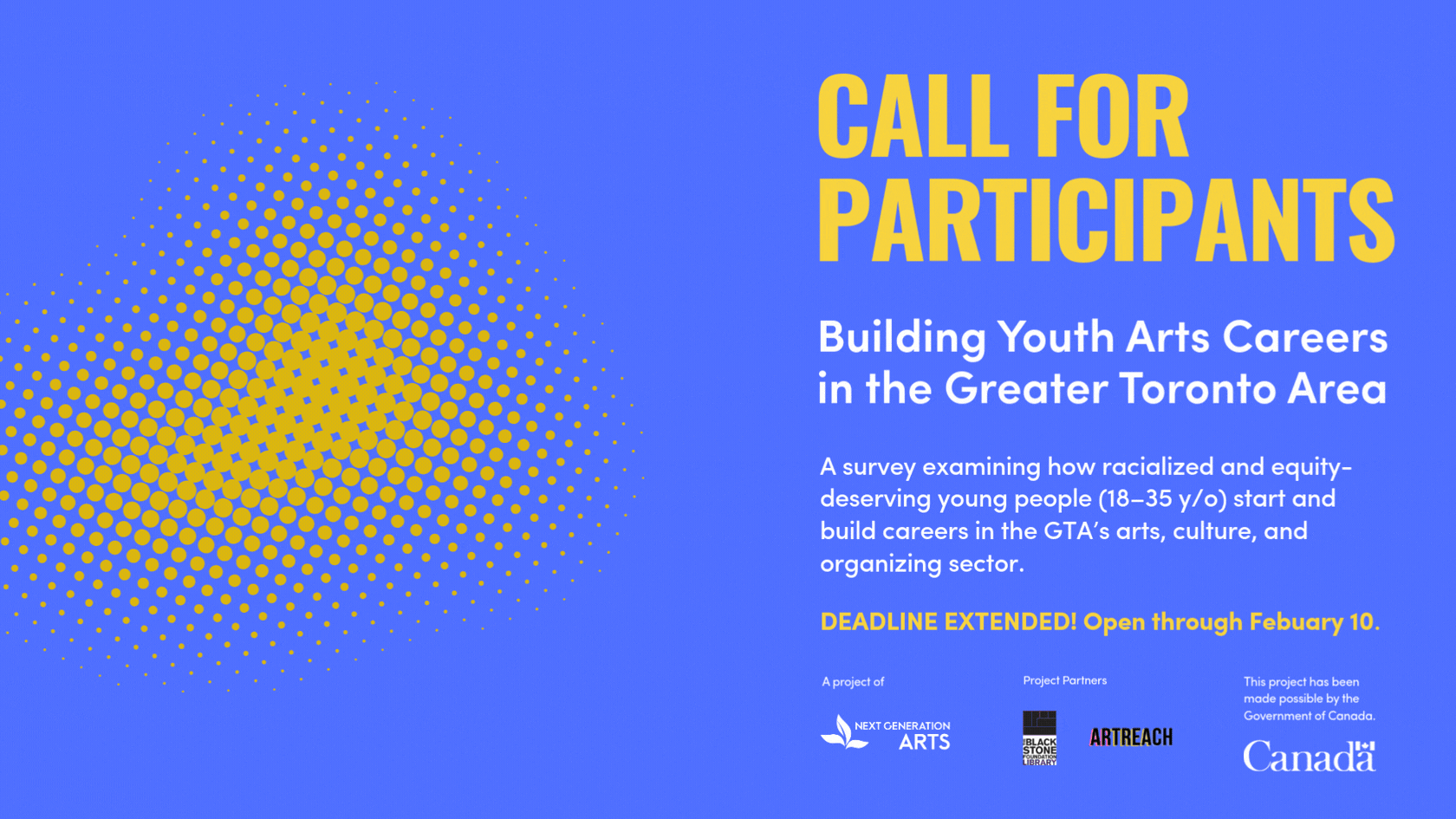 Call Building Youth Arts Careers in the GTA_Banner_DeadlineExtension.gif