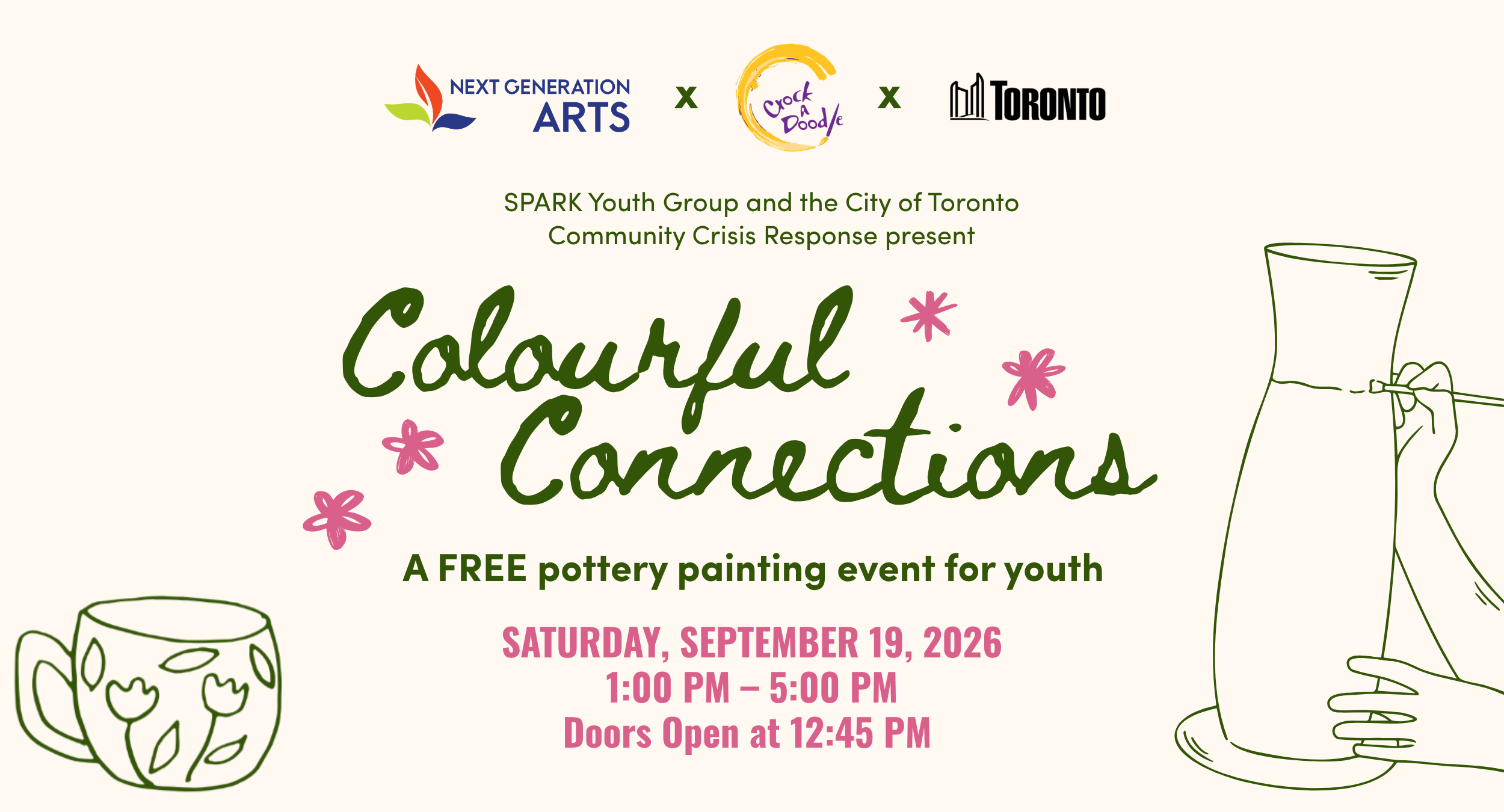 Colourful Connections: A Free Pottery Painting Event for Youth