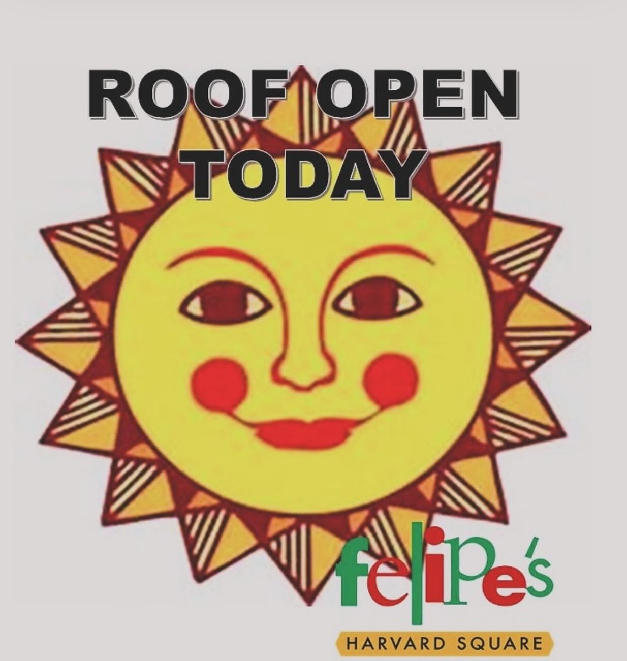 Roof open today Tuesday