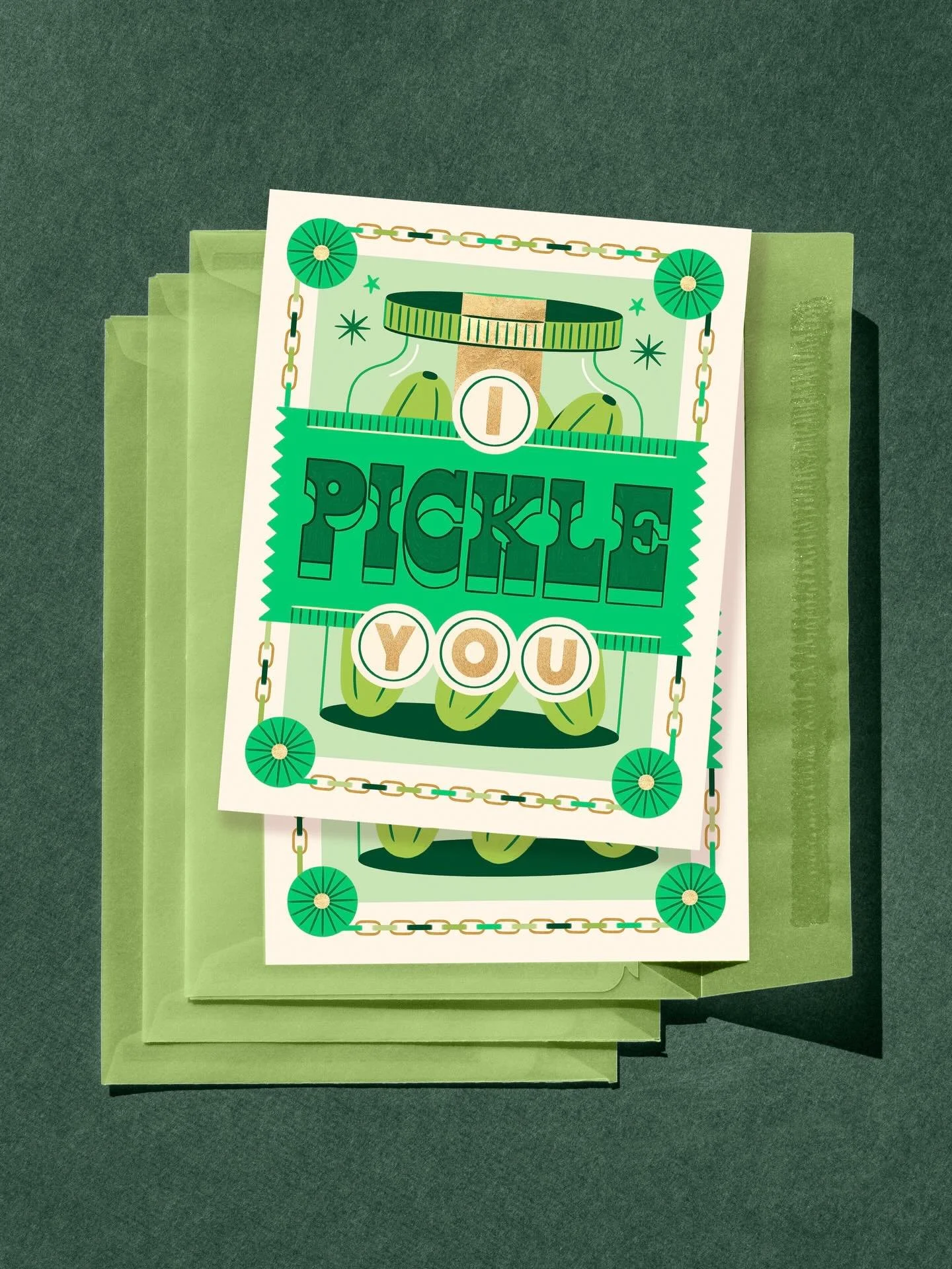 a little unconventional 🥒 valentine inspired by the man I live with who loves @grillospickles almost as much as he loves me 😂. Stay tuned for a few more v-day illustrations I&rsquo;ve been cooking up to help celebrate joy and love when it&rsquo;s n