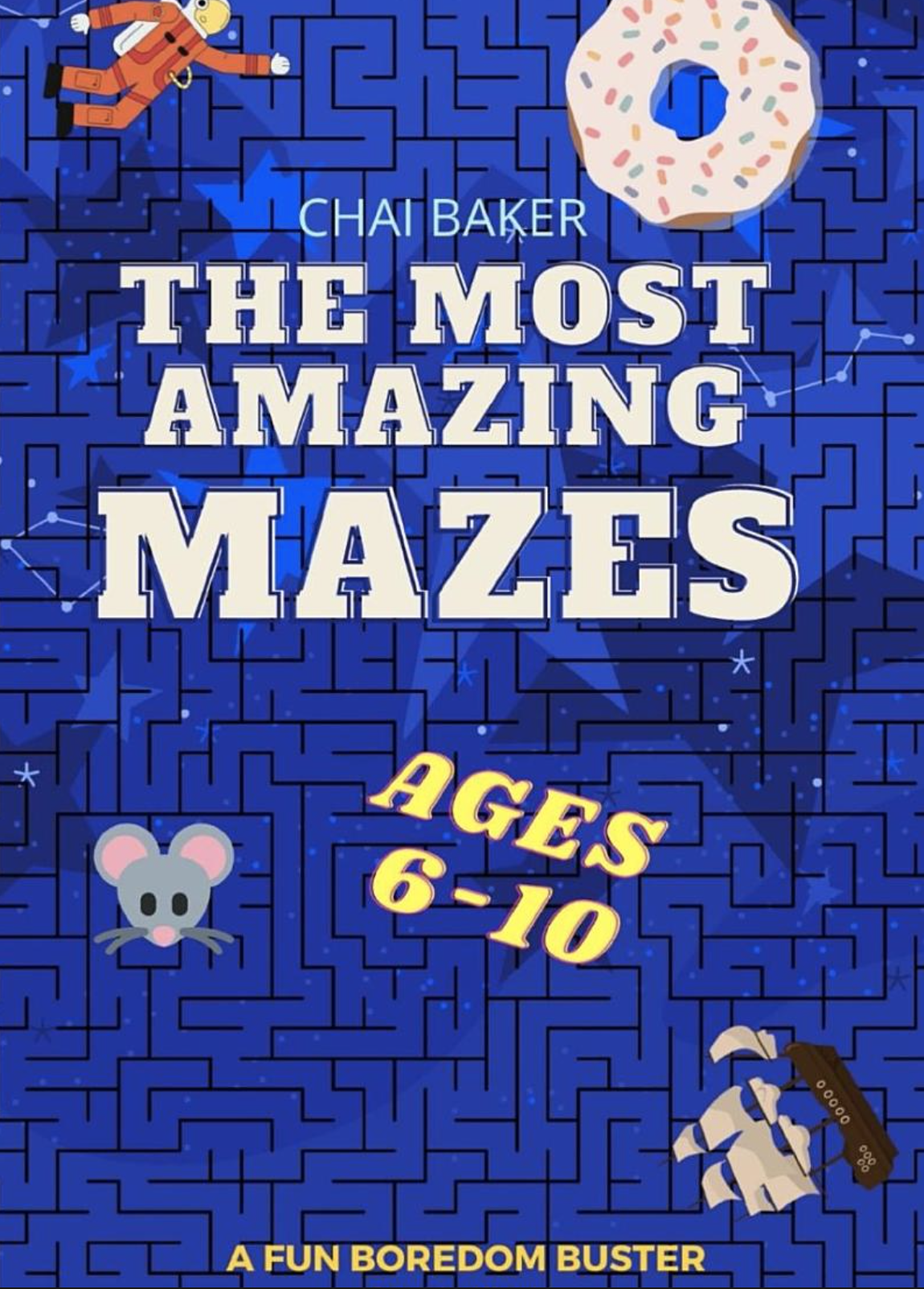 Created by my youngest son who knows boredom first hand, The Most Amazing Mazes Activity Book is the ultimate boredom buster for kids ages 6-10 years-old. Use it anywhere; Waiting for mom to get ready- no problem, Dad to make the breakfast-no problem