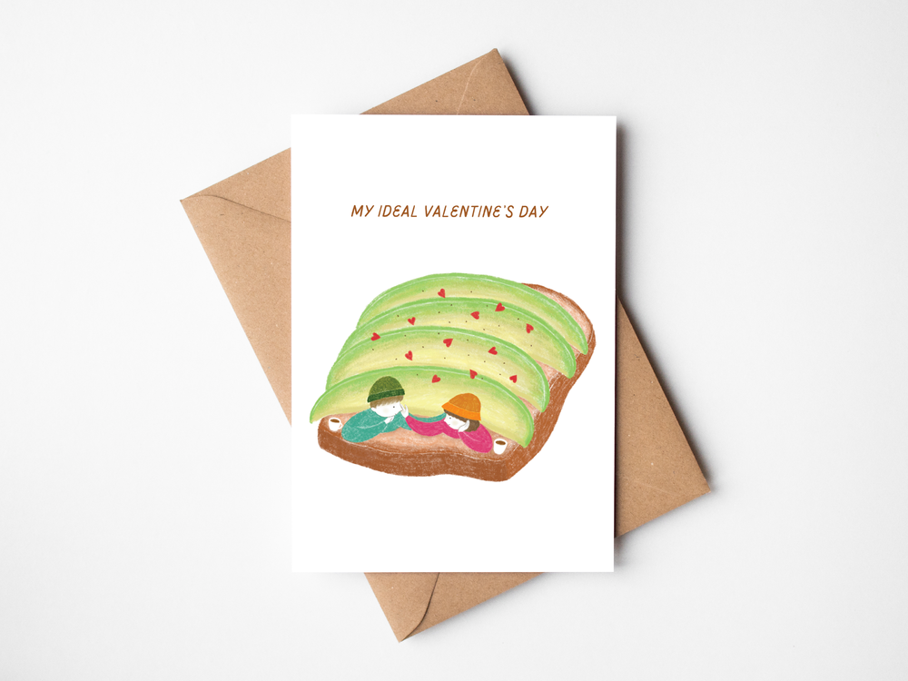 Valentine's Day Card - Avocado Toast