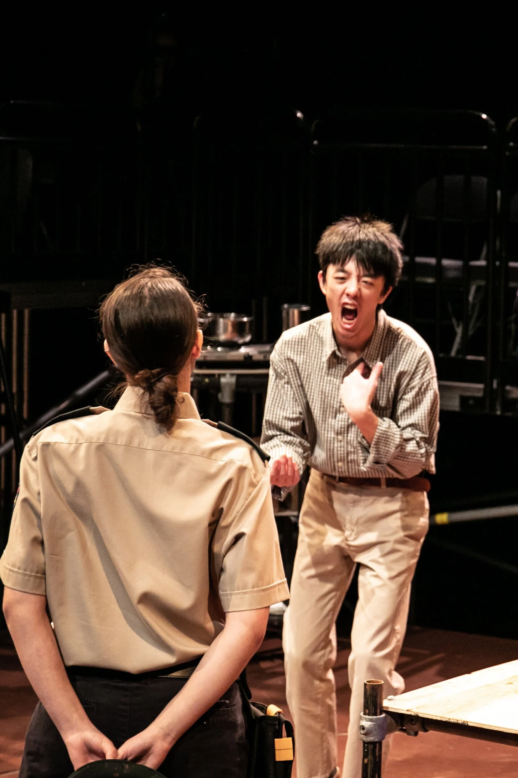 They won't pay! We won't pay! Co-directed with Derek Chan at SFU School for Contemporary Arts. Pictured - Howard Dai & Hanna Meyers. 