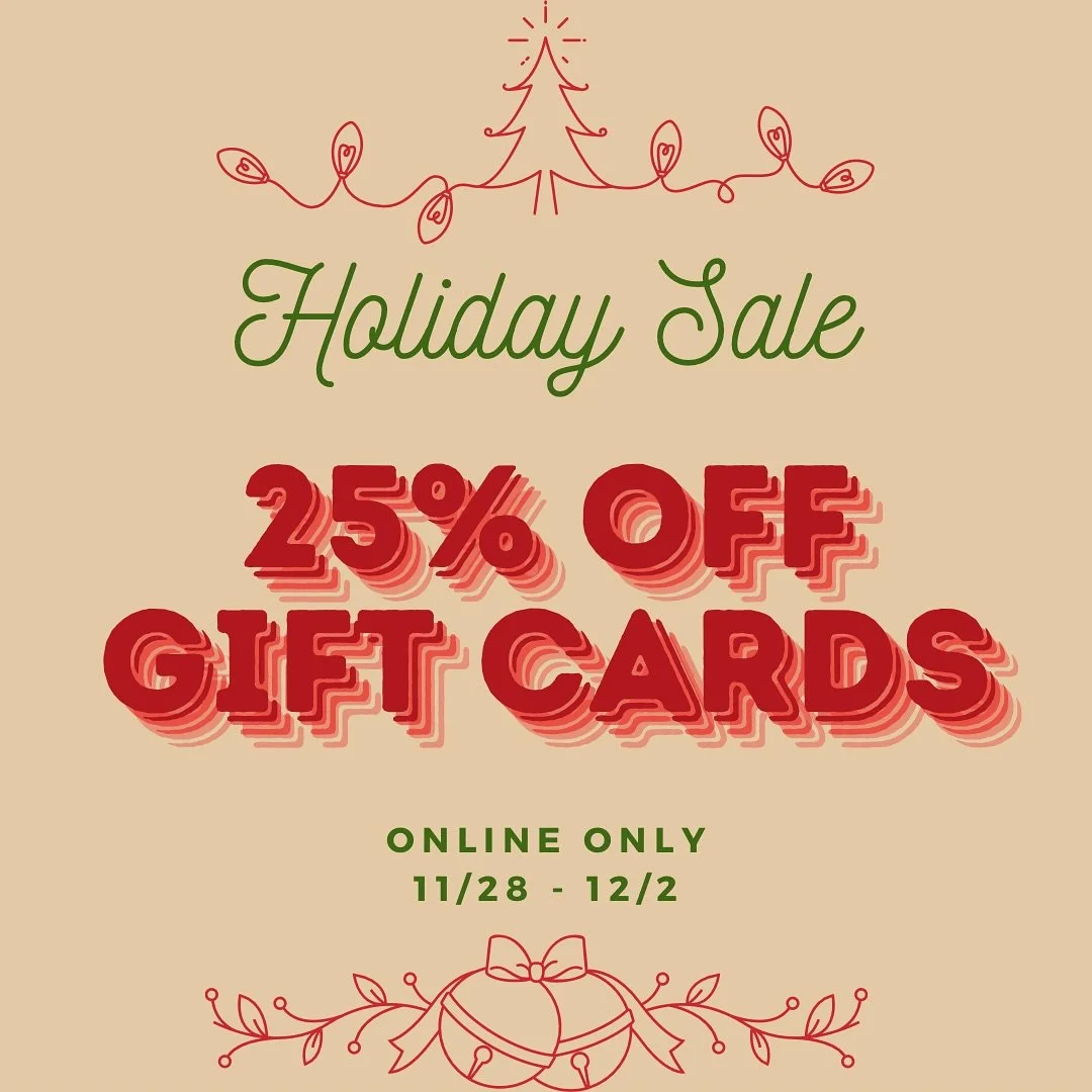 A gift for you or a gift for someone you love - we&rsquo;re not judging! 🎁

Set your alarms for 11/28, but don&rsquo;t worry. This deal is running till 11:59 PM on 12/2.

‼️ 𝗚𝗜𝗙𝗧 𝗖𝗔𝗥𝗗𝗦 𝗔𝗥𝗘 𝗔𝗩𝗔𝗜𝗟𝗔𝗕𝗟𝗘 𝗢𝗡𝗟𝗜𝗡𝗘 𝗢𝗡𝗟𝗬 ‼️
Head