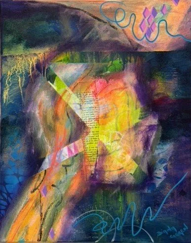 Support Angel /  Original   /  Media :  Mixed Media   /  Dimensions:  17.25x21.25 in with Black Flouting Frame  / 2026 /  Price:  1,466.00