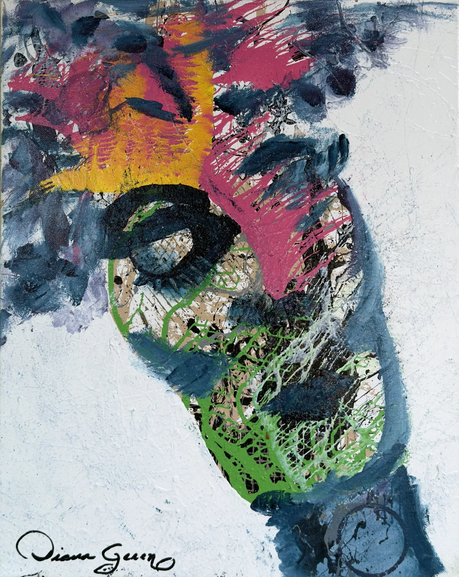 Party Angel / Original / Media : Mixed Media / Dimensions: 17.25x21.25 in with Black Flouting Frame / 2026 / Price: 1,466.00