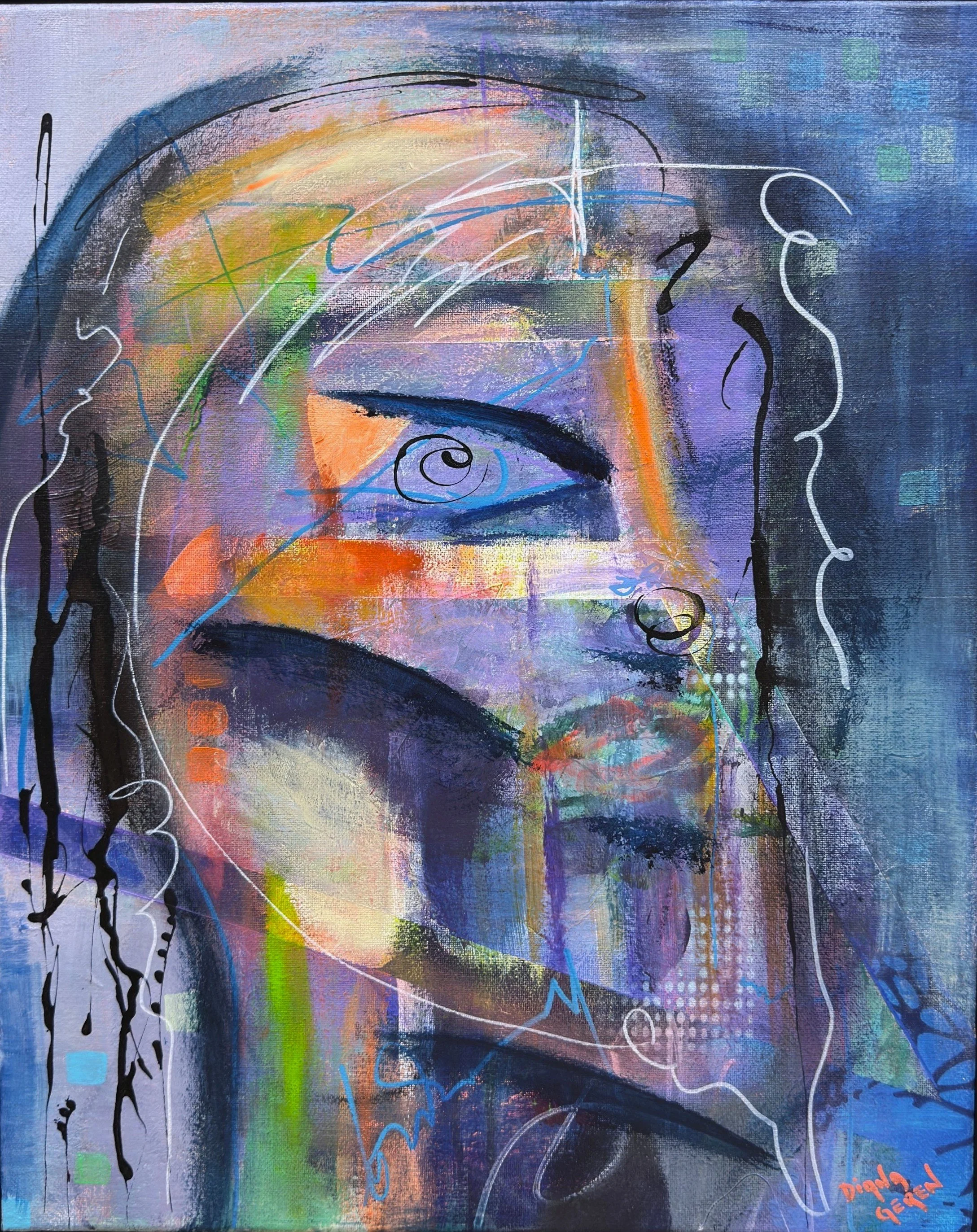 Angel of Change  /  Original   /  Media :  Mixed Media   /  Dimensions:  17.25x21.25 in with Black Flouting Frame  / 2026 / Price:  1,466.00