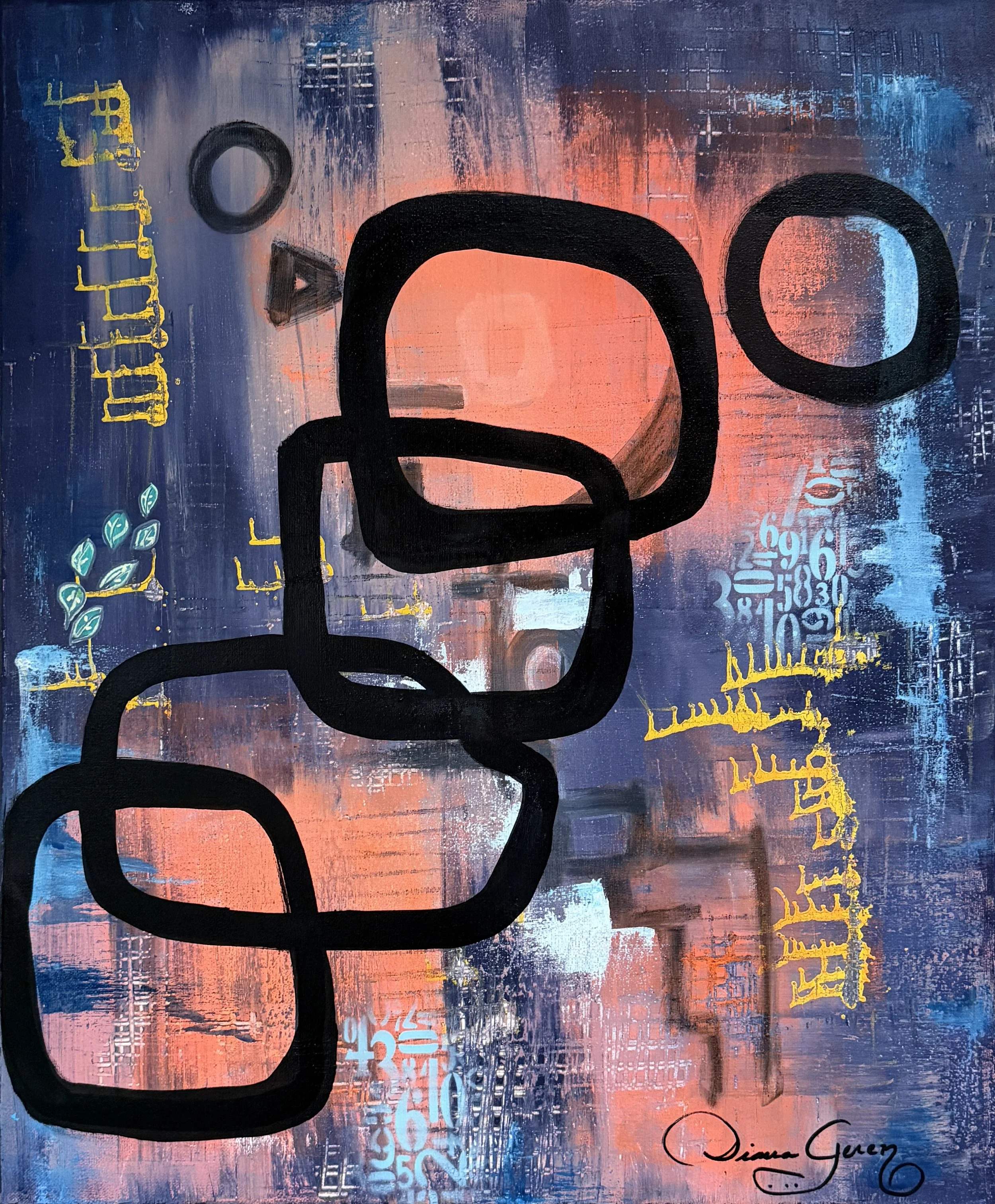 Dimensionality  /  Original   /  Media :  Mixed Media   /  Dimensions:  21.5X25.5 in with Black Flouting Frame  / 2026 / Price:  2,195.00
