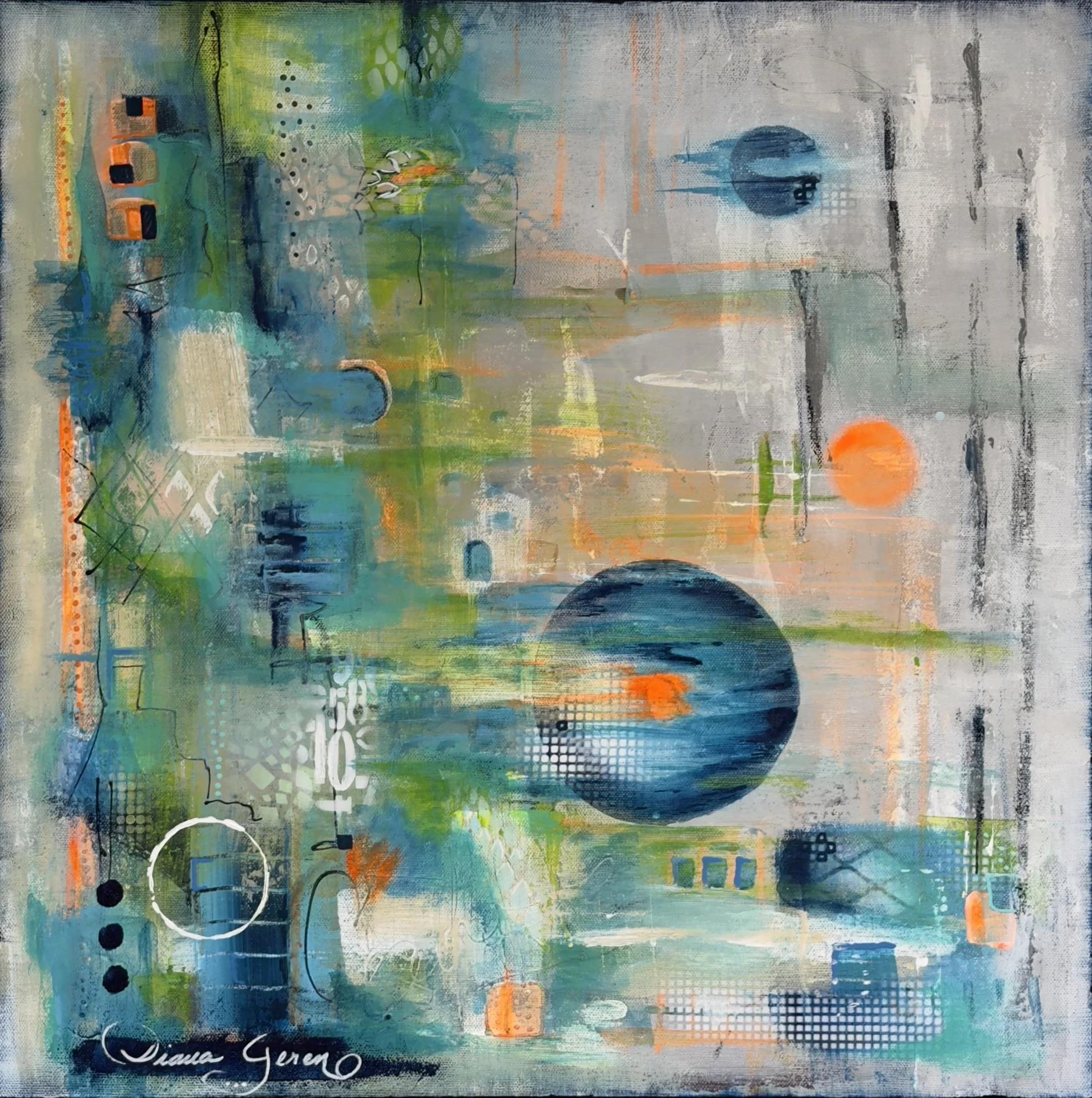 A Landscape of Human Possibility  /  Original   /  Media :  Mixed Media   /  Dimensions:  20X20x1.5 in  / 2026 / Price:  1,600.00