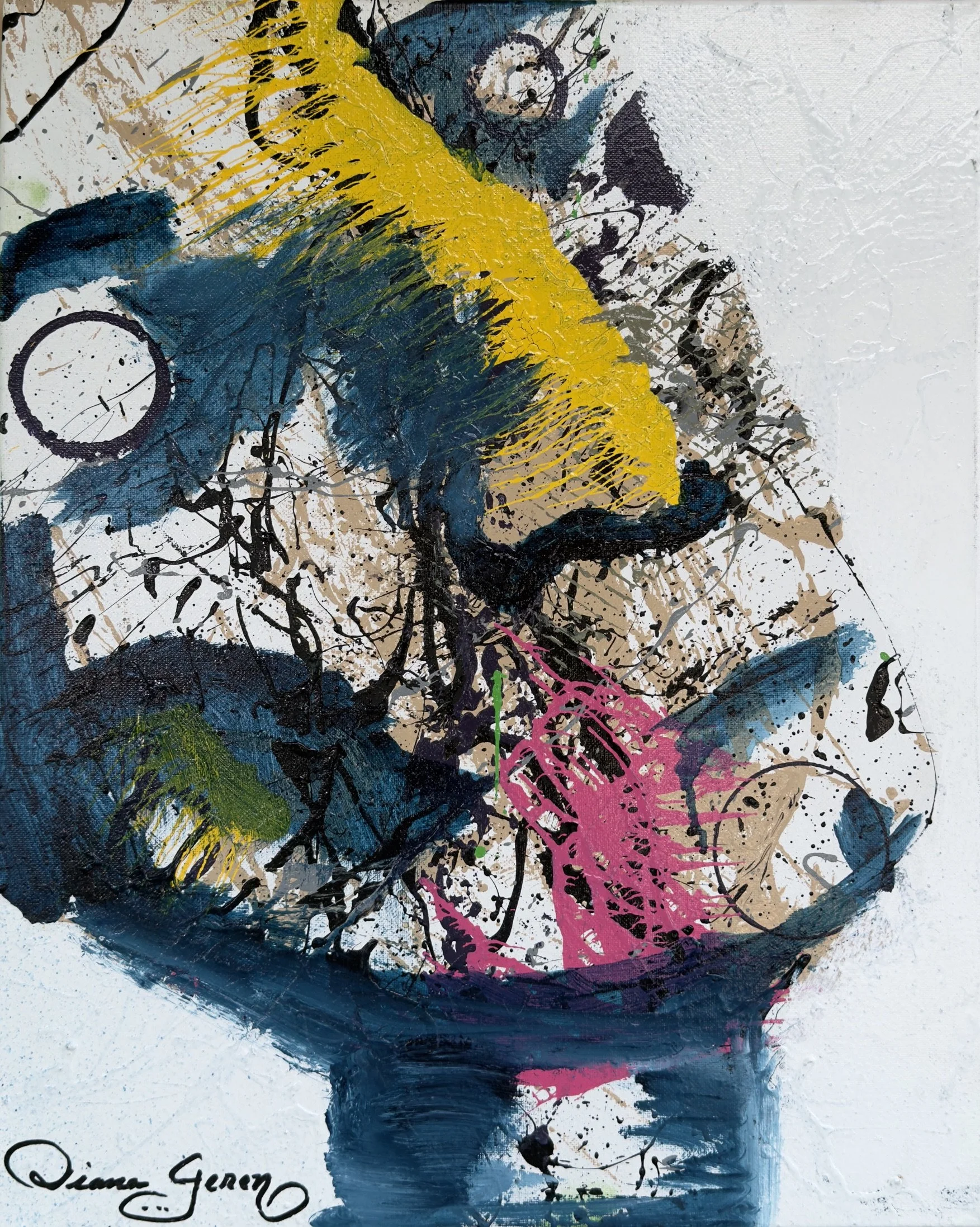 Angel of Confrontation  /  Original   /  Media :  Mixed Media   /  Dimensions:  17.25x21.25 in with Black Flouting Frame  / 2026 /  Price:  1,466.00