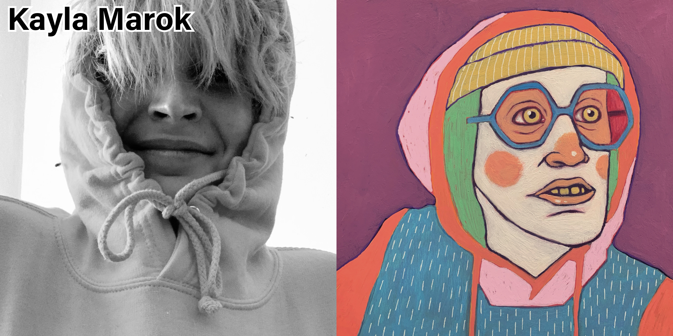 ...."Sunny" by Kayla Marok. Mixed media, 8 x 8" .."Sunny" par Kayla Marok. Médias mixtes, 8 x 8 po....