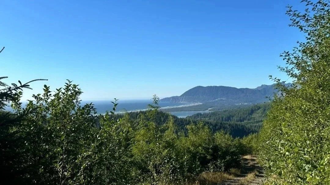  Looking west toward the Oregon coast from the Jetty Creek watershed landscape.  Photo courtesy Sustainable Northwest.   
