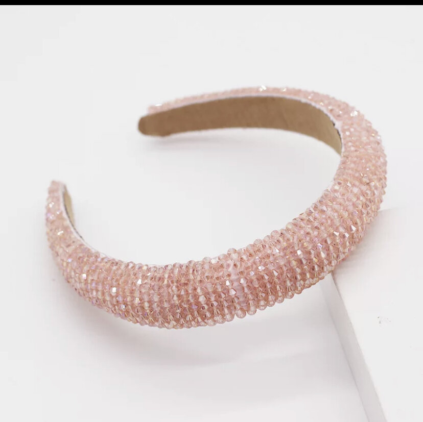 Pink beaded head band