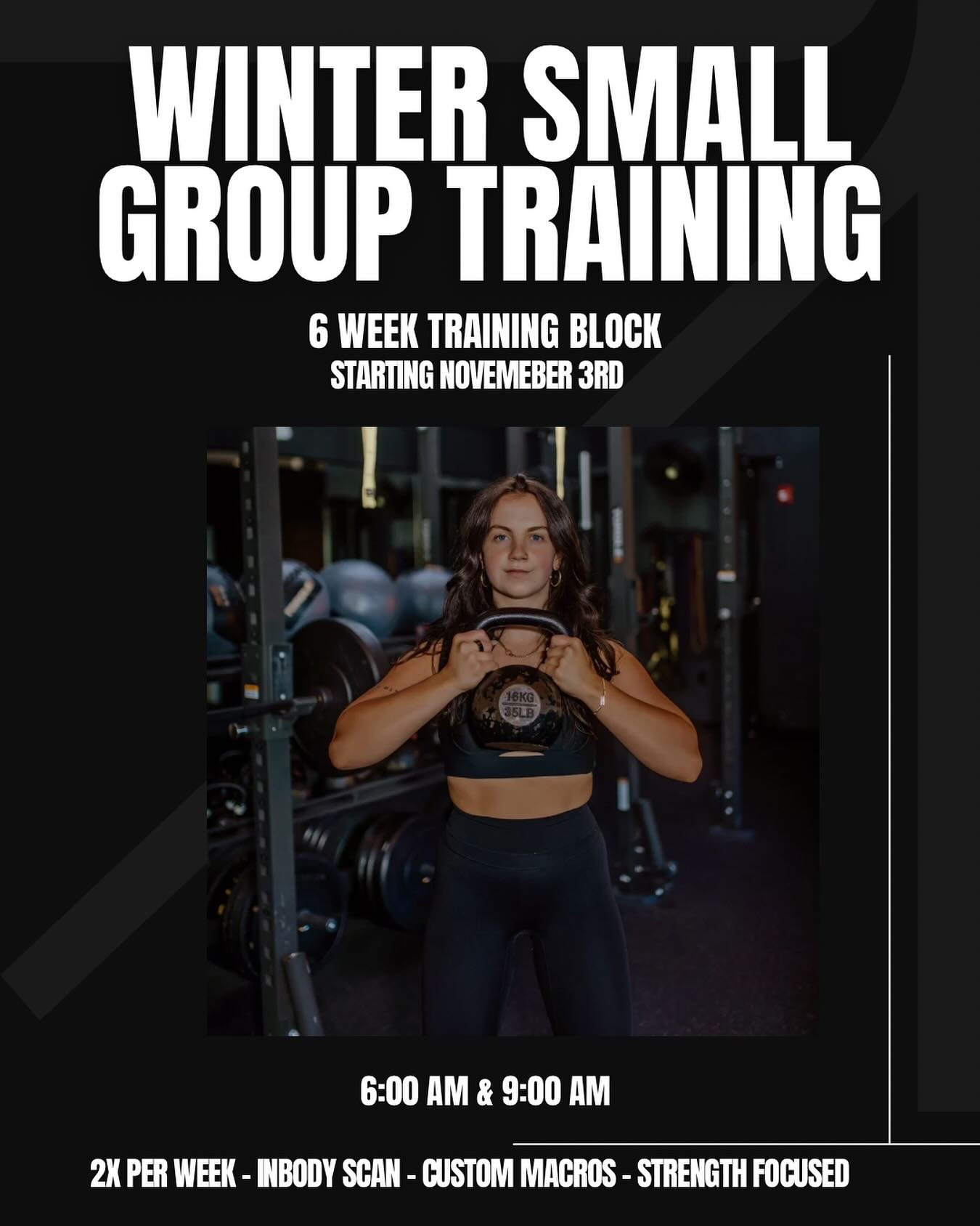 π 6-Week Small Group Training π
Wraps up right before Christmas — the perfect time to start building strength, confidence, and consistency before the holidays hit.
π₯ What’s included:
ποΈ‍βοΈ Functional strength-based workouts
π
 2x