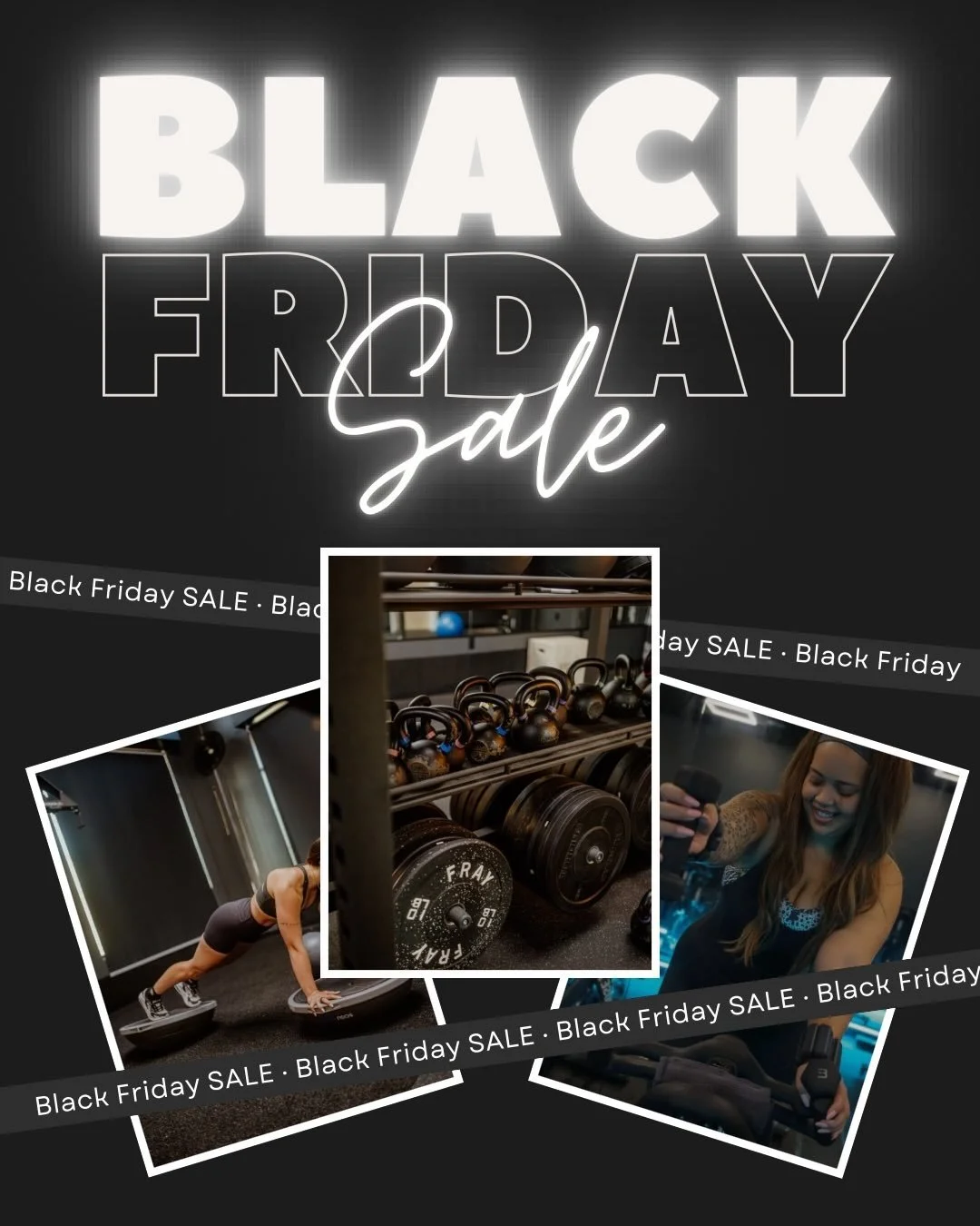 Our Black Friday deals will be live all weekend long!

You can purchase class packs directly in the app or on our website, or give us a call and we&rsquo;ll take care of it for you.

For any new memberships with the first month free, please call or e