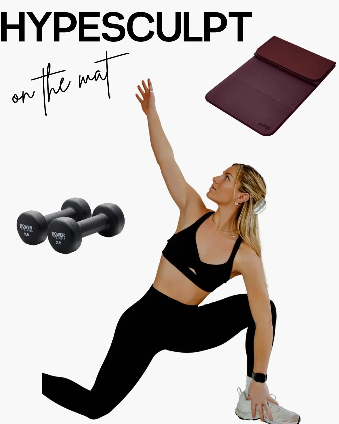 Introducing our NEW HypeSculpt [on the mat] 🔥

The perfect fusion of strength training and Pilates, all to the beat of the music. Expect dumbbells, bands, isometric holds, slow controlled movement, and a whole lot of burn. This low-impact, high-inte