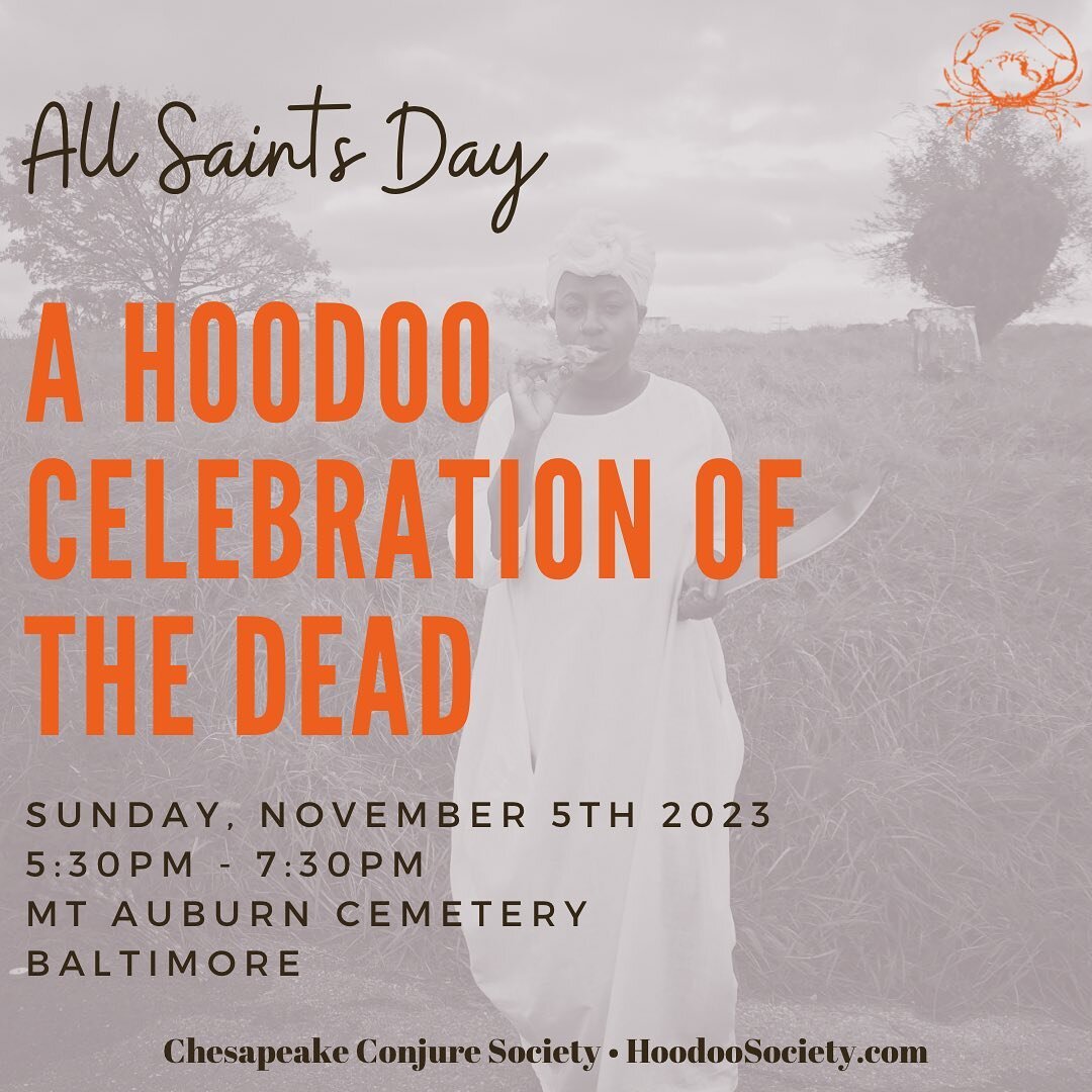 Happy All Saints Day! 

Join us for our All Saints Day celebration at Mt Auburn Cemetery this Sunday at 5:30pm.

More information about this event can be found at hoodoosociety.com/events 

To learn more about All Saints Day, go to https://hoodoosoci