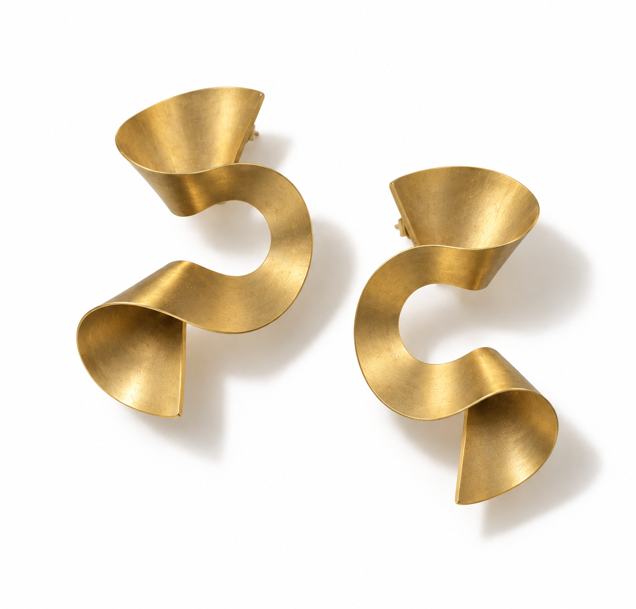 Satin Brass Ribbon Earrings.png