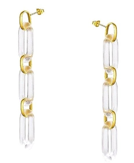 Resin Links Dangle Earrings