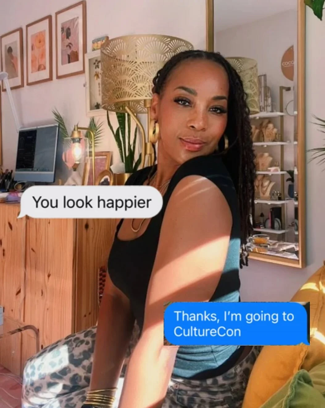 📣 WE LOOK HAPPIER ..✨ because COCOACENTRIC was personally requested to be worn by the incredible @imaniimani &mdash; Founder &amp; CEO of @culturecon &mdash; during this weekend&rsquo;s festivities!

Because of that, WE&rsquo;LL BE THERE TOO! 🗽 Cul