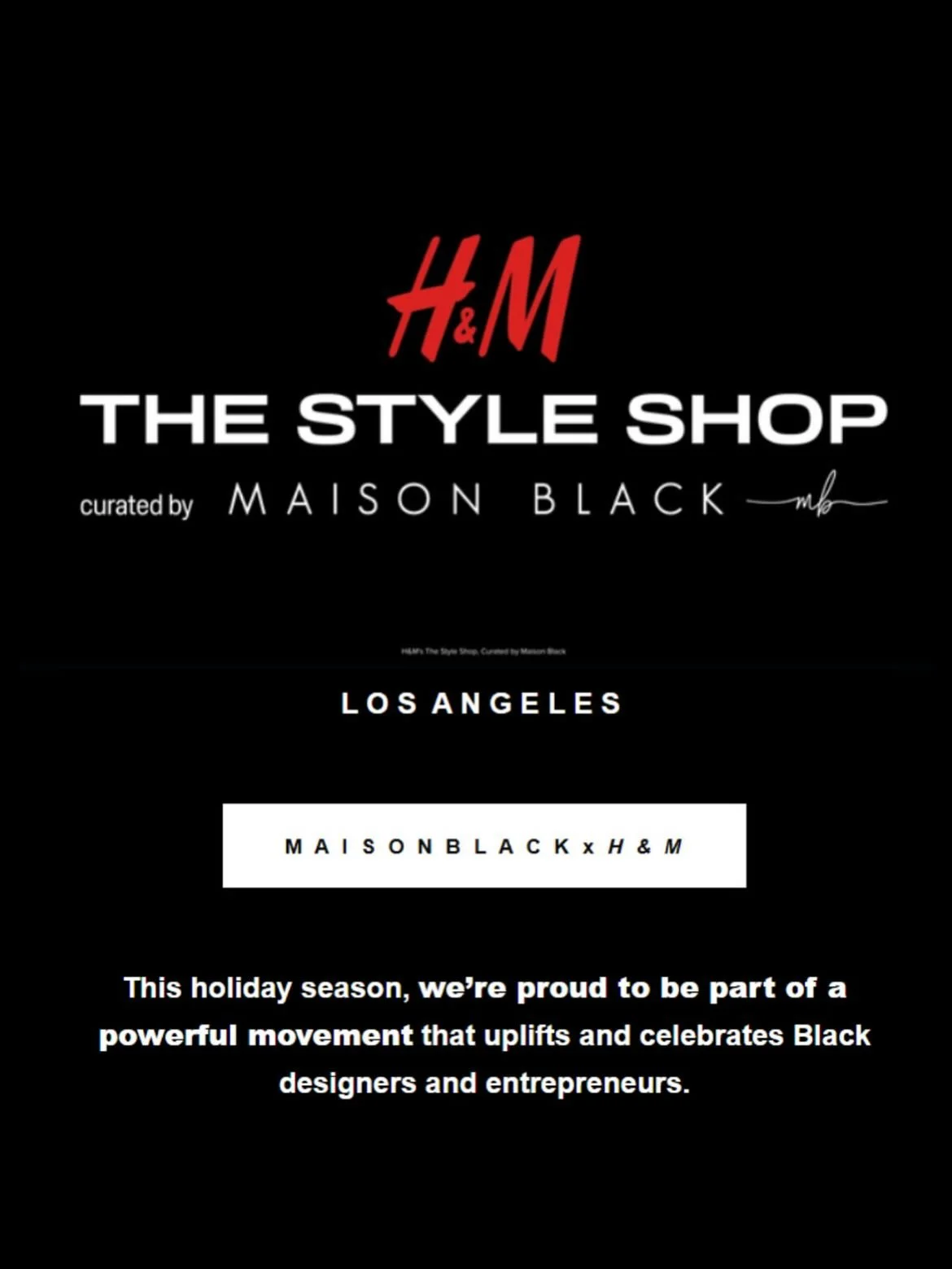 ✨COCOACENTRIC is honored to join H&amp;M&rsquo;s The Style Shop, curated by @maisonblacknewyork &mdash; a dynamic platform amplifying Black designers through creativity, commerce, and community.

✨ The in-store experience kicks off November 30th in L