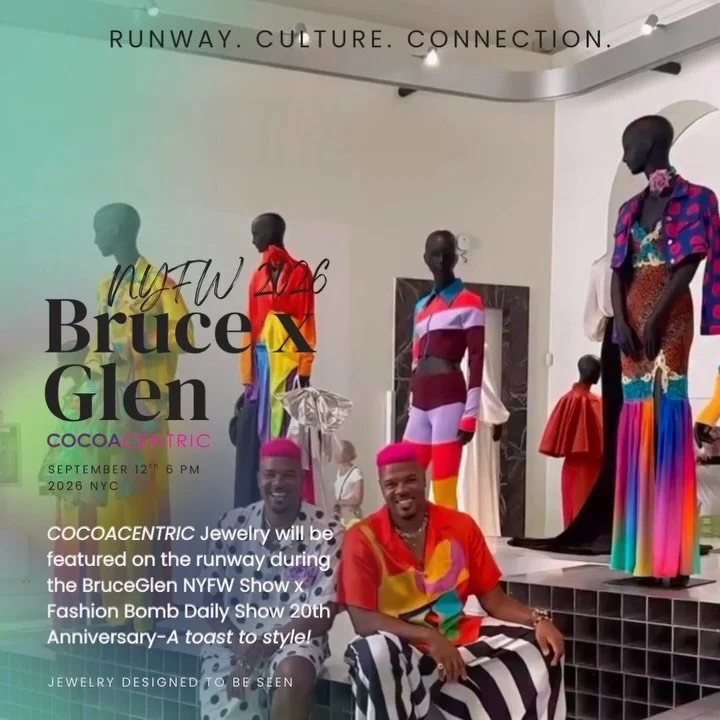 NYC, WE&rsquo;RE COMING TO THE RUNWAY. 🗽✨

Today, COCOACENTRIC jewelry will hit the runway with BruceGlen during Fashion Bomb Daily&rsquo;s 20th Anniversary Show in New York City!

Seeing our jewelry become part of another designer&rsquo;s vision is