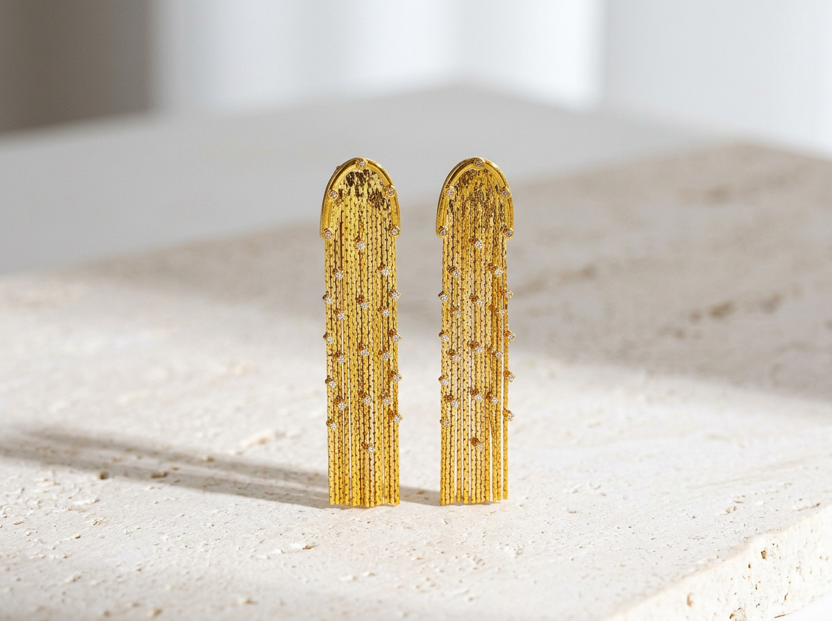 Strobelight Fringe Earrings